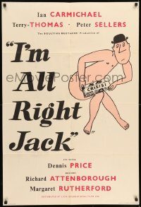 6f411 I'M ALL RIGHT JACK English 1sh '59 Boulting brothers, everybody loves Peter Sellers, English!