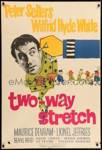6f919 TWO-WAY STRETCH English 1sh '60 prisoner Peter Sellers breaks out of jail & then back in!