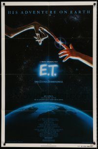6f238 E.T. THE EXTRA TERRESTRIAL NSS style 1sh '82 Steven Spielberg classic, John Alvin art!
