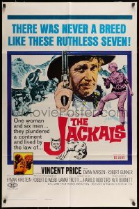 6f432 JACKALS 1sh '67 Vincent Price plundering in South Africa with ruthless companions!