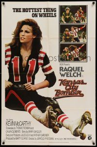 6f444 KANSAS CITY BOMBER 1sh '72 full-length sexy roller derby girl Raquel Welch!