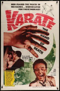 6f448 KARATE THE HAND OF DEATH 1sh '61 men feared the death in his hands, martial arts, wild!