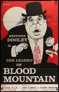 6f470 LEGEND OF BLOOD MOUNTAIN 1sh '65 Cramer's horror comedy, George Ellis as Bestoink Dooley!