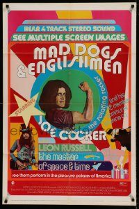 6f503 MAD DOGS & ENGLISHMEN 1sh '71 Joe Cocker, rock 'n' roll, cool poster design!