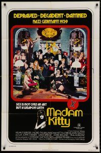6f505 MADAM KITTY 1sh '77 x-rated, depraved, decadent, damned, sex is not only an art but a weapon!