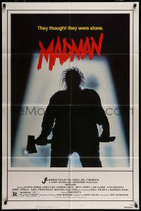 6f508 MADMAN style B 1sh '81 classic wild axe silhouette murderer image!