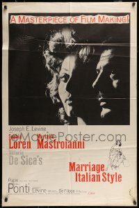 6f525 MARRIAGE ITALIAN STYLE 1sh '65 Matrimonio all'Italiana, Sophia Loren, Mastroianni, De Sica!