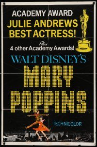 6f527 MARY POPPINS style C 1sh '65 Julie Andrews & Dick Van Dyke in Walt Disney's musical classic!