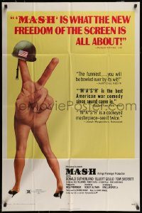 6f529 MASH 1sh '70 Elliott Gould, Korean War classic directed by Robert Altman!