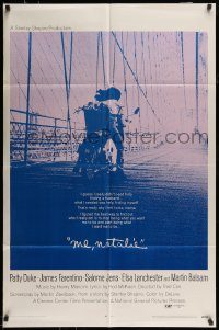 6f534 ME, NATALIE 1sh '69 cool image of Patty Duke & James Farentino riding motorcycle on bridge!