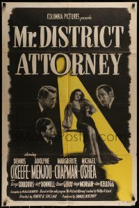 6f558 MR. DISTRICT ATTORNEY style A 1sh '46 Dennis O'Keefe, Adolphe Menjou, sexy Marguerite Chapman