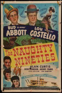 6f576 NAUGHTY NINETIES 1sh '45 Bud Abbott & Lou Costello perform Who's on First!