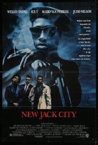 6f581 NEW JACK CITY 1sh '91 Wesley Snipes, Ice-T, Mario Van Peebles, Judd Nelson