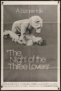 6f586 NIGHT OF THE THREE LOVERS 1sh '68 Pecas' La nuit la plus chaude, bizarre tale of furry love!