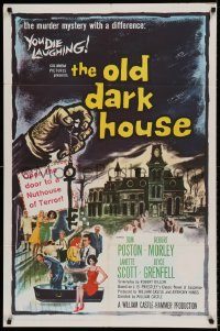6f602 OLD DARK HOUSE 1sh '63 William Castle's killer-diller with a nuthouse of kooks!