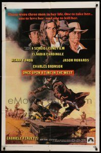 6f604 ONCE UPON A TIME IN THE WEST 1sh '69 Sergio Leone, Cardinale, Fonda, Bronson, Robards!