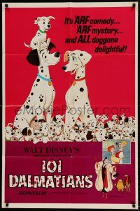 6f609 ONE HUNDRED & ONE DALMATIANS 1sh R72 most classic Walt Disney canine family cartoon!