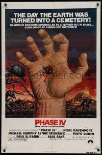 6f636 PHASE IV 1sh '74 great art of ant crawling out of hand by Gil Cohen, directed by Saul Bass!