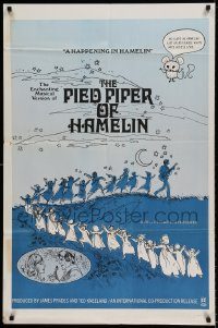 6f638 PIED PIPER OF HAMELIN 1sh '69 Luis Maria Delgado, musical version of the classic!