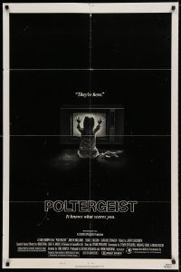6f653 POLTERGEIST style B 1sh '82 Tobe Hooper & Steven Spielberg, the first real ghost story!