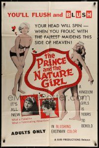 6f661 PRINCE & THE NATURE GIRL 1sh '65 you'll flush & blush, Doris Wishman directed!
