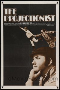 6f664 PROJECTIONIST 1sh '71 image of Chuck McCann in the title role, 1st Rodney Dangerfield!