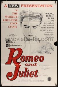 6f707 ROMEO & JULIET 1sh '68 Rosemary Dexter & Gerald Meynier in title roles!