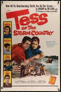 6f850 TESS OF THE STORM COUNTRY 1sh '60 Diane Baker, a story of first love!