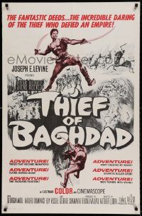 6f858 THIEF OF BAGHDAD int'l 1sh '61 daring Steve Reeves does fantastic deeds & defies an empire!