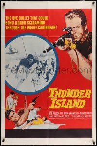 6f873 THUNDER ISLAND 1sh '63 written by Jack Nicholson, cool sniper with rifle image!