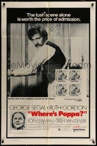 6f956 WHERE'S POPPA 1sh '70 Carl Reiner directed comedy, George Segal & Ruth Gordon!