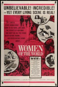 6f981 WOMEN OF THE WORLD 1sh '63 La Donna nel mondo, sexy girls of all countries!