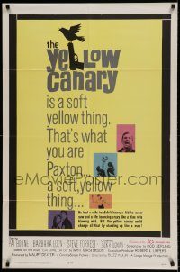 6f987 YELLOW CANARY 1sh '63 Barbara Eden, Pat Boone is a soft yellow thing!