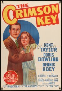 6g757 CRIMSON KEY Aust 1sh '47 Eugene Forde directed, Kent Taylor & Doris Dowling in peril!
