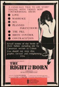 6g768 RIGHT TO BE BORN Aust 1sh '67 clinically true to life story dealing with abortion!