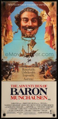 6g777 ADVENTURES OF BARON MUNCHAUSEN Aust daybill '89 directed by Terry Gilliam, John Neville!