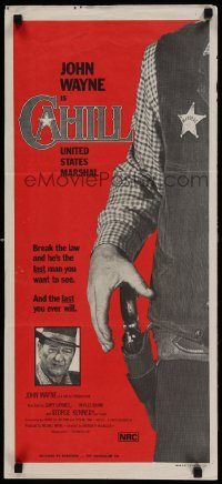 6g810 CAHILL Aust daybill '73 George Kennedy, classic United States Marshall big John Wayne!