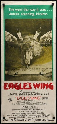 6g832 EAGLE'S WING Aust daybill '79 Martin Sheen, wonderful Native American winged horse artwork!