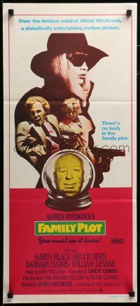 6g835 FAMILY PLOT Aust daybill '76 from the mind of devious Alfred Hitchcock, Karen Black!