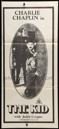 6g879 KID Aust daybill R70s great image of Charlie Chaplin & Jackie Coogan!