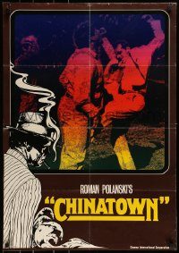6g622 CHINATOWN teaser German '74 Roman Polanski directed classic, image of Nicholson fighting!