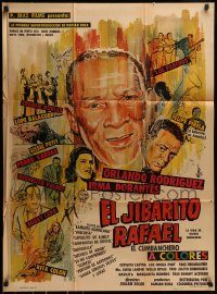 6g418 EL JIBARITO RAFAEL Mexican poster '69 art of fun loving little peasant Orlando Rodriguez!