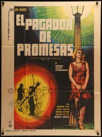 6g443 GIVEN WORD Mexican poster '62 Anselmo Duarte's O Pagador de Promessas!