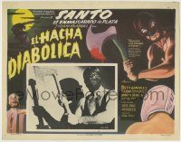 6g075 EL HACHA DIABOLICA Mexican LC '65 Santo, El Hacha diabolica, great masked luchador art!
