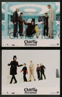 6g182 CHARLIE & THE CHOCOLATE FACTORY 8 French LCs '05 Johnny Depp as Willy Wonka, Tim Burton!