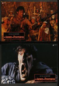 6g091 ARMY OF DARKNESS 8 German LCs '93 Sam Raimi cult classic, Bruce Campbell as Ash!