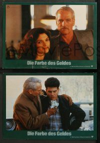 6g115 COLOR OF MONEY 5 German LCs '86 pool room con men Paul Newman & Tom Cruise, Martin Scorsese!