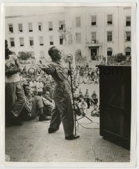 6h024 AL JOLSON 8.25x10 still '40s entertaining the troops in Palermo, Sicily during World War II!