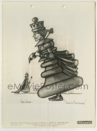 6h030 ALICE IN WONDERLAND 8x11 key book still '33 art of Red Queen by costume designer Newt Jones!