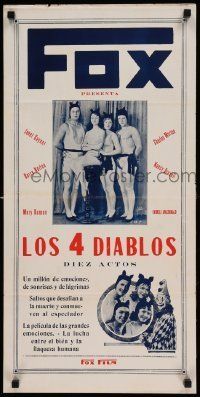 6j219 4 DEVILS Argentinean '28 directed by F.W. Murnau, Janet Gaynor & 3 acrobats, rare!